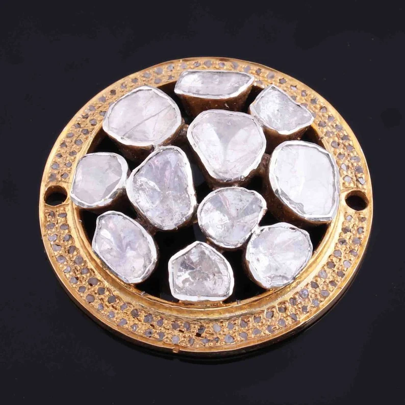 Pave Diamond Findings outlet For Jewelry Making 925 Sterling Silver In Rose/White/Yellow/Black Gold Plated.